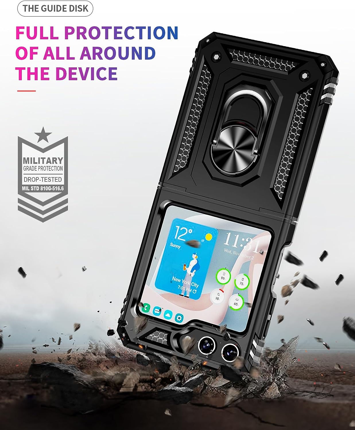 Coque hybride Ring pour Samsung Galaxy Z Flip 6 5G Coque hybride Ring pour Samsung Galaxy Z Flip 6 5G